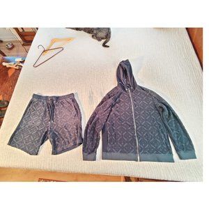 Armani Exchange Track Suit Athleisure Set of 2 Sweatshirt / Shorts Men XL